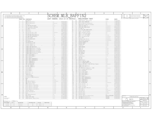 APPLE MACBOOK PRO 15'' RETINA TOUCH BAFFIN2 MLB 820-00928 051-00759 SCHEMATIC